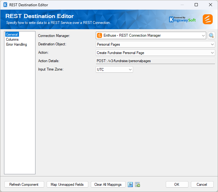 SSIS Enthuse REST Destination